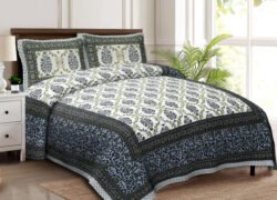 Jaipuri Kiyari Printed Cotton Double Bed Bedsheet